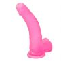8"" Jelly Studs Crystal Dildo Large Pink - 7