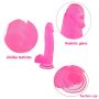 8"" Jelly Studs Crystal Dildo Large Pink - 4