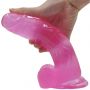 8"" Jelly Studs Crystal Dildo Large Pink - 5
