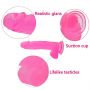 8"" Jelly Studs Crystal Dildo Large Pink - 6