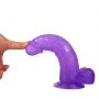 8"" Jelly Studs Crystal Dildo Large Purple - 4