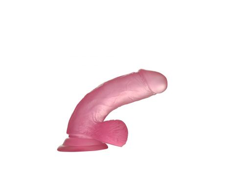 6"" Jelly Studs Crystal Dildo Small Pink - 4