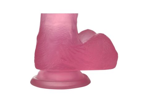 6"" Jelly Studs Crystal Dildo Small Pink - 8