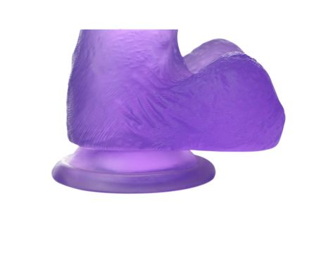 6"" Jelly Studs Crystal Dildo Small Purple - 3