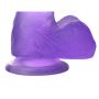 6"" Jelly Studs Crystal Dildo Small Purple - 4