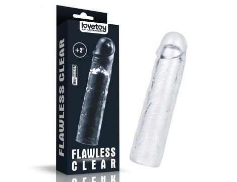 Flawless Clear Penis Sleeve Add 2'' - 10