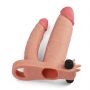 Add 1"" Pleasure X Tender Vibrating Double Penis Sleeve - 4