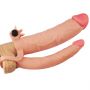 Add 3"" Pleasure X Tender Vibrating Double Penis Sleeve - 5