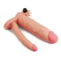 Add 3"" Pleasure X Tender Vibrating Double Penis Sleeve - 3