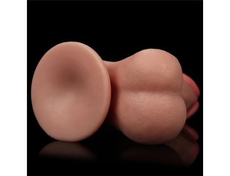 7.8'' Sliding Skin Dual Layer Dong - Whole Testicle - 6