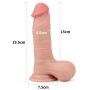7.8'' Sliding Skin Dual Layer Dong - Whole Testicle - 4