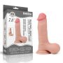 7.8'' Sliding Skin Dual Layer Dong - Whole Testicle - 9