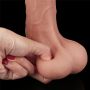 8.5'' Sliding Skin Dual Layer Dong - Whole Testicle - 8