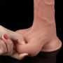 9.5'' Sliding Skin Dual Layer Dong - Whole Testicle - 2