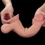 9.5'' Sliding Skin Dual Layer Dong - Whole Testicle - 11