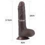 7'' Sliding Skin Dual Layer Dong - Black - 4