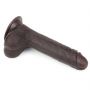 7'' Sliding Skin Dual Layer Dong - Black - 7