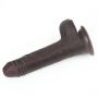 7'' Sliding Skin Dual Layer Dong - Black - 8