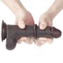7'' Sliding Skin Dual Layer Dong - Black - 14