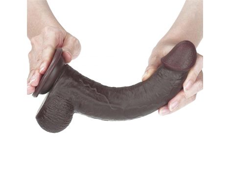 9'' Sliding Skin Dual Layer Dong - Black - 2