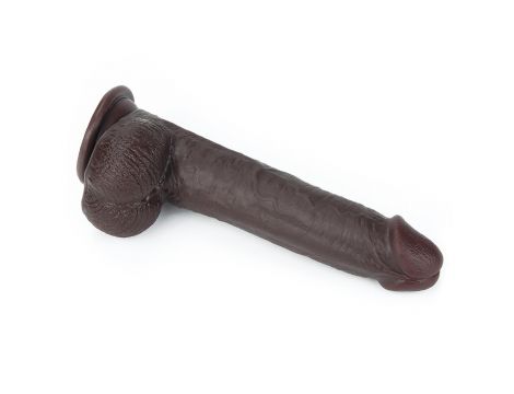 9'' Sliding Skin Dual Layer Dong - Black - 5
