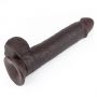 9'' Sliding Skin Dual Layer Dong - Black - 9