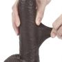 9'' Sliding Skin Dual Layer Dong - Black - 10