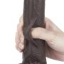 9'' Sliding Skin Dual Layer Dong - Black - 19