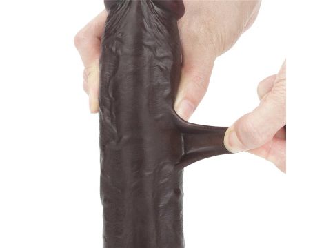 9.0'' Sliding Skin Dual Layer Dong - Black - 10