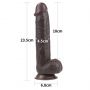 9.0'' Sliding Skin Dual Layer Dong - Black - 3