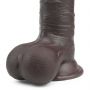 7.8'' Sliding Skin Dual Layer Dong - Whole Testicle (Black) - 5
