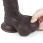 7.8'' Sliding Skin Dual Layer Dong - Whole Testicle (Black) - 12