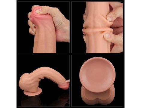 11.5'' King Sized Sliding Skin Dual Layer Dong - 22