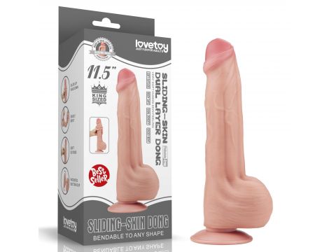 11.5'' King Sized Sliding Skin Dual Layer Dong - 20