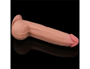 12'' King Sized Sliding Skin Dual Layer Dong