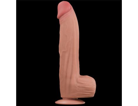 12'' King Sized Sliding Skin Dual Layer Dong - 4
