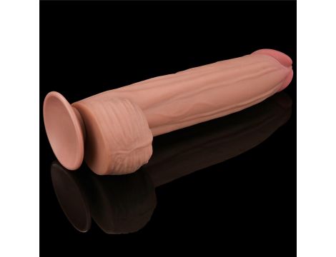 12'' King Sized Sliding Skin Dual Layer Dong - 7