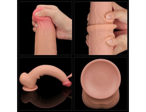 13.5'' King Sized Sliding Skin Dual Layer Dong - 18