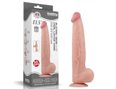 13.5'' King Sized Sliding Skin Dual Layer Dong - 22