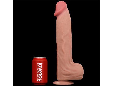 14'' King Sized Sliding Skin Dual Layer Dong - 14