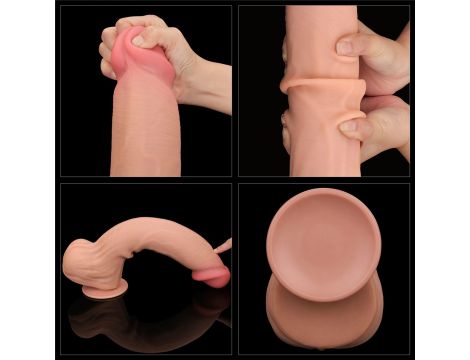 14'' King Sized Sliding Skin Dual Layer Dong - 20