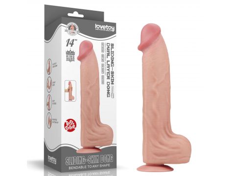 14'' King Sized Sliding Skin Dual Layer Dong - 22