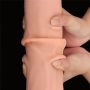 14'' King Sized Sliding Skin Dual Layer Dong - 14