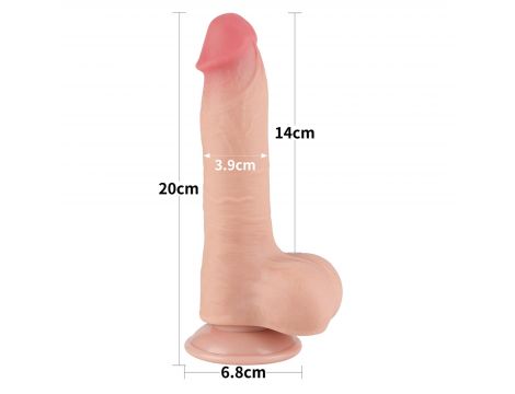 8'' Sliding Skin Dual Layer Dong Flesh - 2