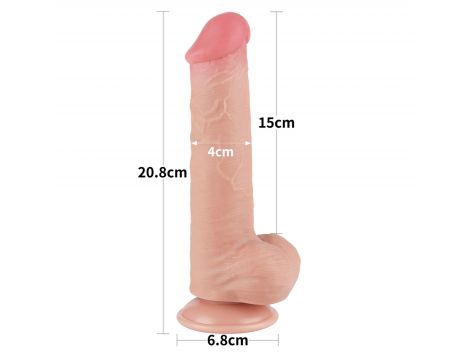 Dildo realistyczne z przesuwającą się skórą Lovetoy 20 cm - 3