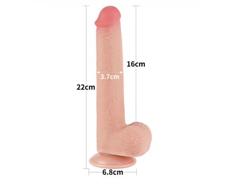 9'' Sliding Skin Dual Layer Dong Flesh - 3