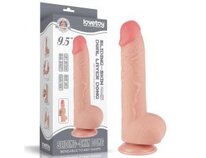 9.5'' Sliding Skin Dual Layer Dong Flesh