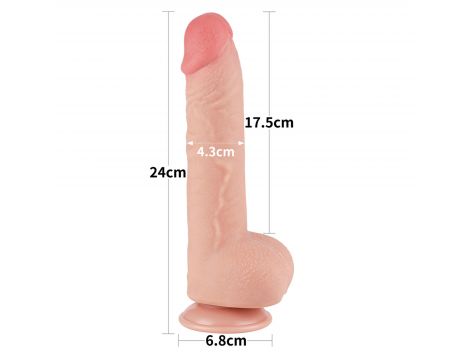 9.5'' Sliding Skin Dual Layer Dong Flesh - 3
