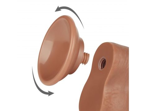 8'' Sliding Skin Dual Layer Dong Brown - 6