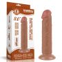 Dildo realistyczne z przesuwaną skórą Lovetoy brązowe - 3